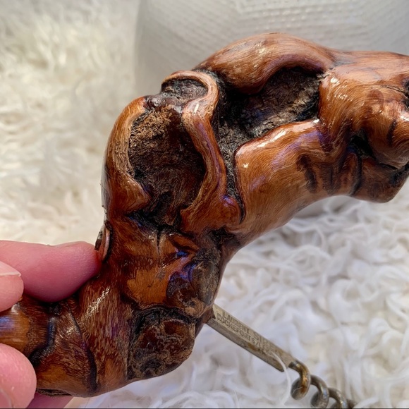 VINTAGE French burled corkscrew Laurent Siret - Picture 6 of 8